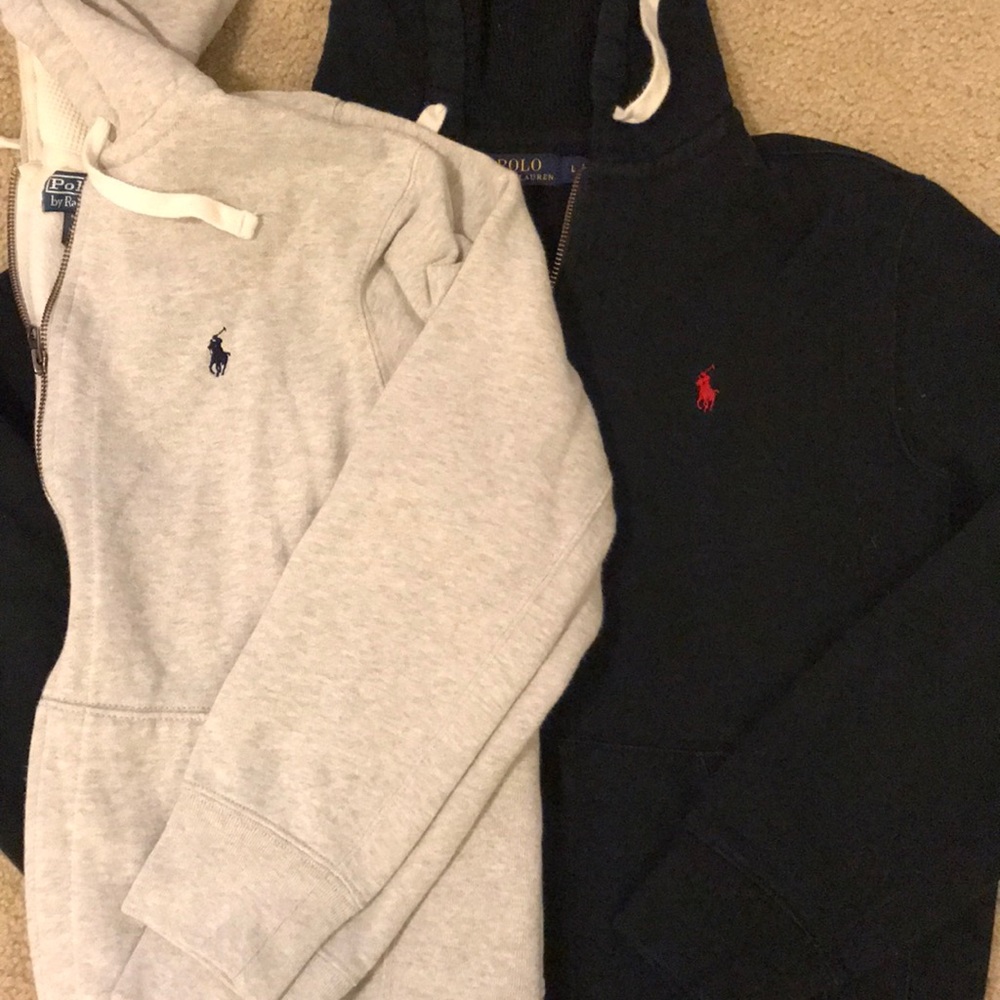 2 polo Ralph Lauren thermal hooded zip large